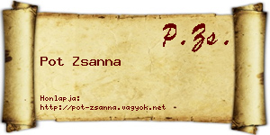 Pot Zsanna névjegykártya